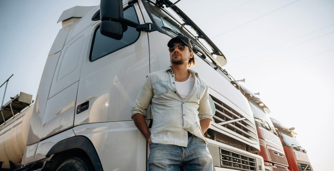 a driver waiting for instructions on checking truck for ELD compliance
