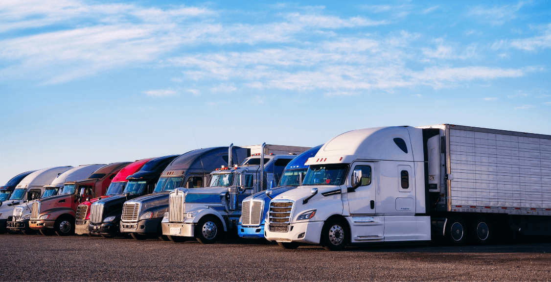 a fleet of truck for fleet management solutions