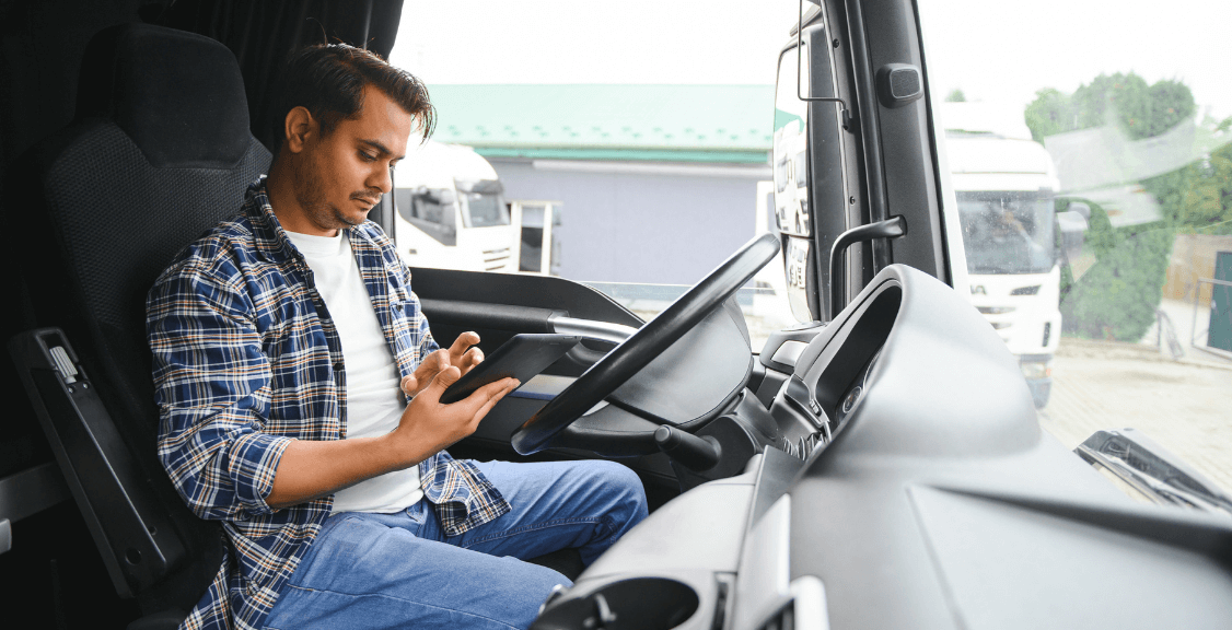 checking on a tablet the delivery locations