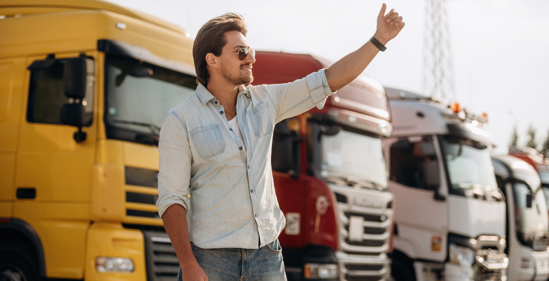 a businessman managing his truck business